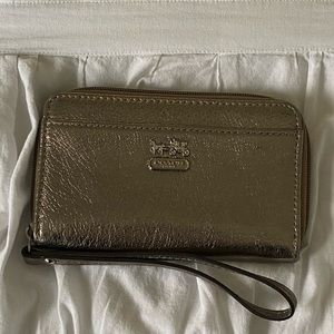 Coach Leather Wristlet